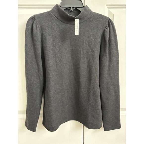 Madewell Sweaters - Madewell NWT (Re)Sourced Plush Mock-neck Puff Sleeve Sweater. Size: M